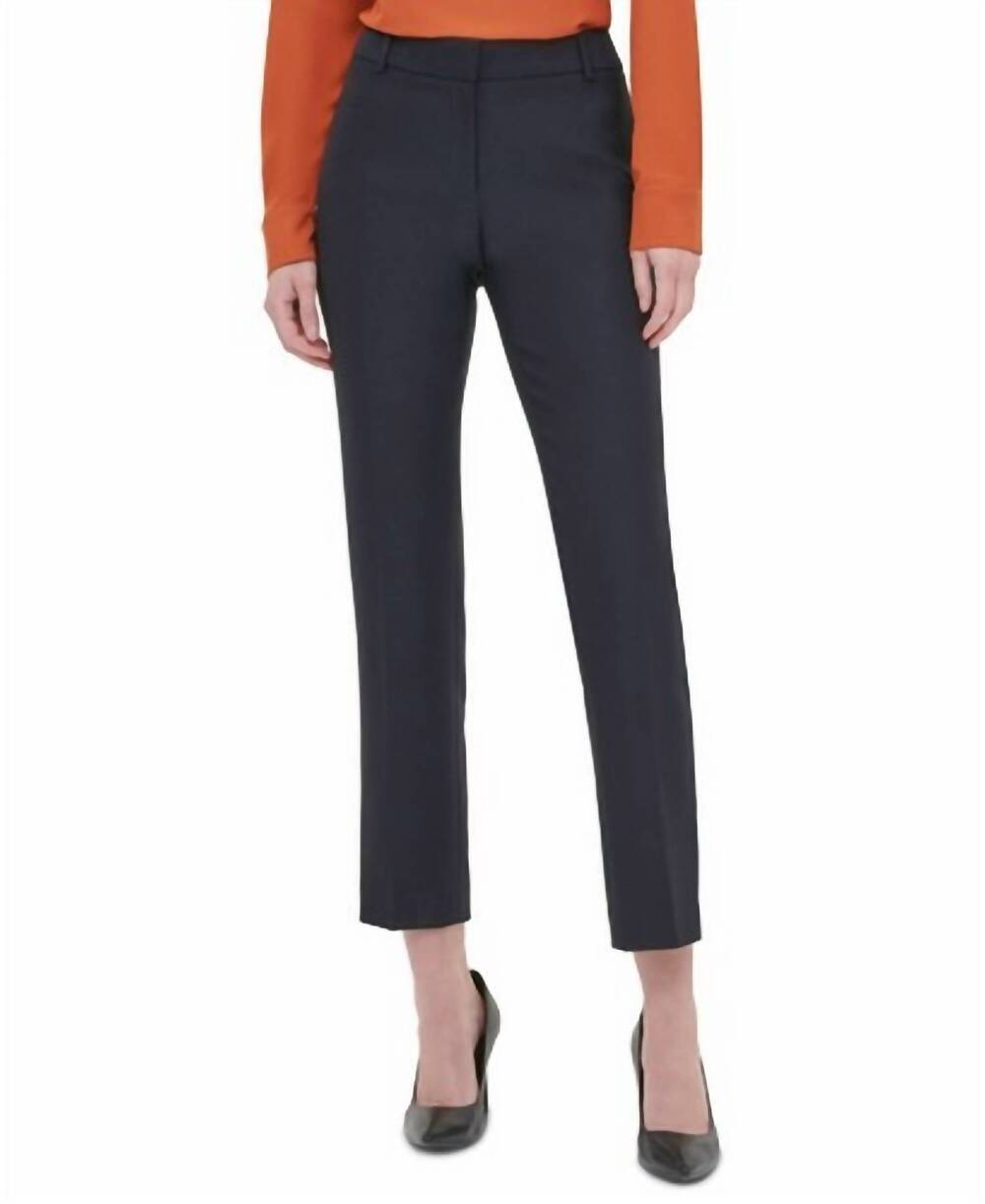 NEW CALVIN KLEIN twill slim leg pants in gray/black
